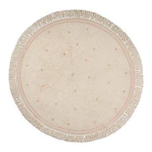 Tapis Petit Emma Dots rond 130 pink