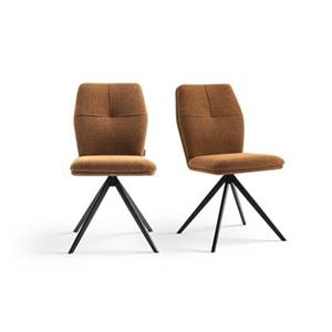 Furnihaus Eetkamerstoelen set van 2 - Emma - Oker Geel - Stof