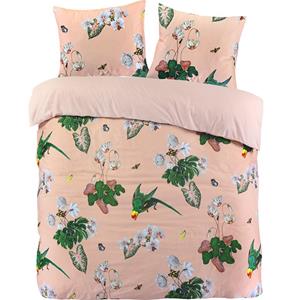 Papillon Parrot Dekbedovertrek Roze-2-persoons (200 x 200/220 cm)