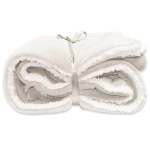 Unique Living Lars coral fleece/suede plaid 150x200cm dove white