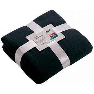 James & Nicholson Fleece deken/plaid marineblauw 130 x 170 cm -