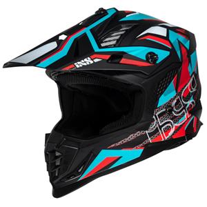 363 2.0, Motocrosshelm, Mat Zwart Rood