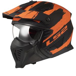 LS2 OF606 Drifter Mud Matt Zwart Oranje-06 Multi Helm