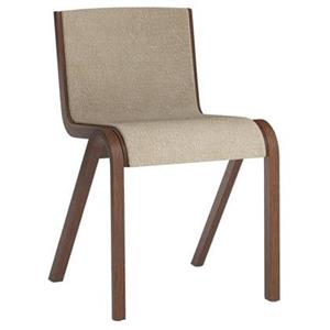 Audo Copenhagen Ready eetkamerstoel rood eiken, gestoffeerd BouclÃ© 02