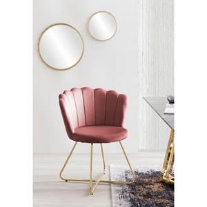 SalesFever Polsterstuhl, (Set), 2 St., Samt, Muschel-Design