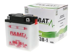 Fulbat Scooter accu  6V 6N6-3B-1 DRY incl. Zuurpakket