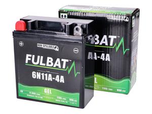 Fulbat Scooter accu  6N11A-4A 6V 11Ah GEL voor Simson S50, S51, SR50, SR80, MZ TS, ES, ETS