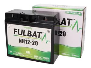 Fulbat Scooter accu  NH12-20, NH12-18, 51913 GEL voor Rasentraktor, Rasenmäher, Gartenmaschine