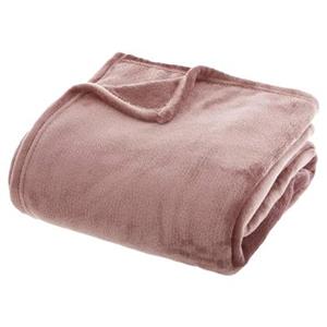 ATMOSPHERA Plaid - oud roze - polyester - 180 x 230 cm