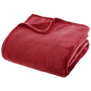 ATMOSPHERA Plaid - warm rood - polyester - 180 x 230 cm