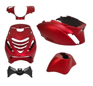 DMP Kappenset Piaggio ZIP SP Piaggio Zip 2000 rood mat  5-delig