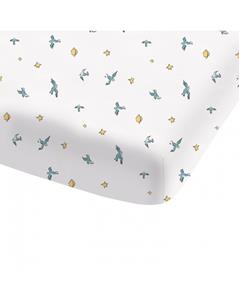 SlaapTextiel Le Petit Prince Hoeslaken Birds - 90 x 200 cm - 100% Katoen