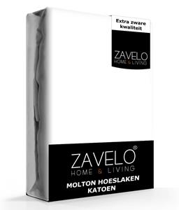 Zavelo Molton Hoeslaken (100% Katoen)-Lits-jumeaux (160x210 cm)