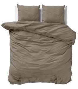 Dreamhouse Dekbedovertrek Mousseline Taupe-2-persoons (200 x 200/220 cm)