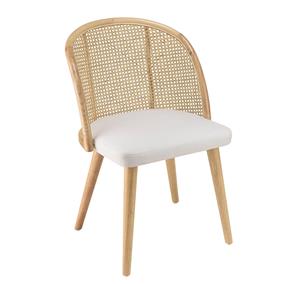 Macabane Eetkamerstoel Agathe rattan met bouclé | 