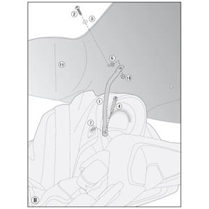 Bevestigingskit windscherm, moto en scooter, D2123KIT