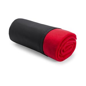 Set van 10x stuks polar Fleece deken/plaid rood 120 x 150 cm -