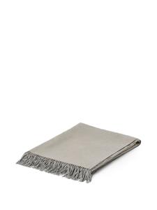 Brunello Cucinelli Deken met franje afwerking - Beige