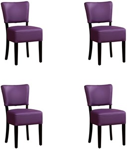 ShopX Leren eetkamerstoel rest, paars leer, paarse keukenstoelen