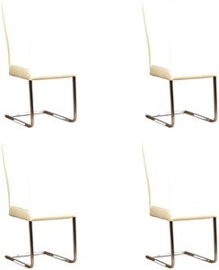 ShopX Leren eetkamerstoel dare, wit leer, witte keukenstoelen