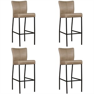 ShopX Leren barstoel revolt hoog, bruin leer, bruine barkruk