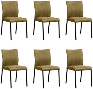 ShopX Leren eetkamerstoel basic, groen leer, groene keukenstoelen