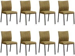 ShopX Leren eetkamerstoel basic, groen leer, groene keukenstoelen