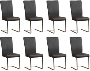 ShopX Leren eetkamerstoel dare, bruin leer, bruine keukenstoelen