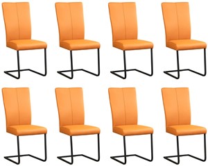 ShopX Leren eetkamerstoel dare, bruin leer, bruine keukenstoelen