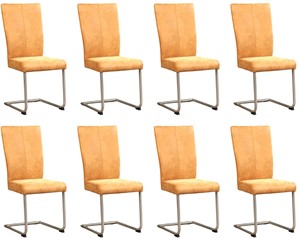 ShopX Leren eetkamerstoel dry, bruin leer, bruine keukenstoelen