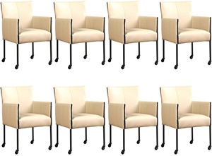 ShopX Leren eetkamerstoel more, bruin leer, bruine keukenstoelen
