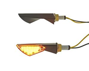 Vparts Knipperlicht Set M8 LED zwart New Sphere Helder glas