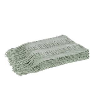 J-Line Plaid Gebreid Acryl Licht Groen