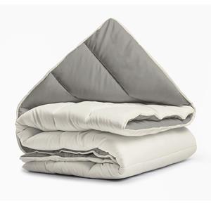 Eazy Dekbed Dekbed zonder Overtrek - All Year - Creme/Khaki (Warmteklasse 2)-1-persoons (140x200 cm)