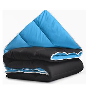 Eazy Dekbed Dekbed zonder Overtrek - All Year - Zwart/Blauw (Warmteklasse 2)-2-persoons (200x200 cm)