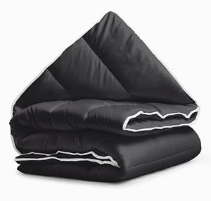 Eazy Dekbed Dekbed zonder Overtrek - All Year - Zwart (Warmteklasse 2)-Lits-Jumeaux (240x200 cm)