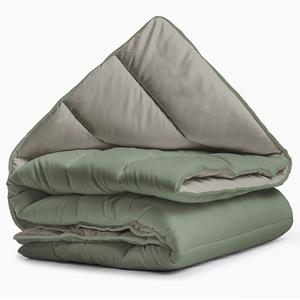 Eazy Dekbed Dekbed zonder Overtrek - All Year - Groen/Khaki (Warmteklasse 2)-Lits-Jumeaux (240x200 cm)