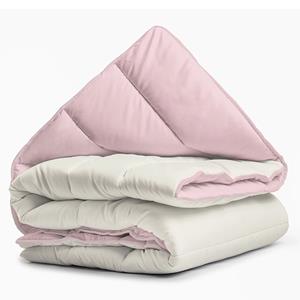 Eazy Dekbed Dekbed zonder Overtrek - All Year - Creme/Roze (Warmteklasse 2)-Lits-Jumeaux (240x200 cm)