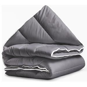 Eazy Dekbed Dekbed zonder Overtrek - All Year - Antraciet (Warmteklasse 2)-Lits-Jumeaux (240x200 cm)