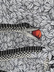 Fornasetti Deken met bloemenprint - Blauw