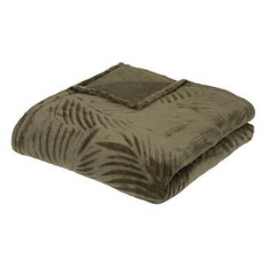 CASA DI ELTURO Flanellen fleece plaid Palm Leaf Tijm Groen â L230 x