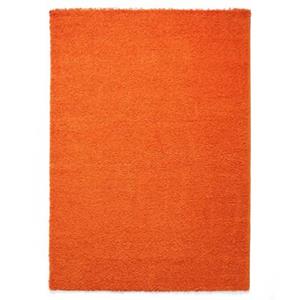 Tapeso Hoogpolig vloerkleed shaggy Trend effen - oranje - 80x150 cm