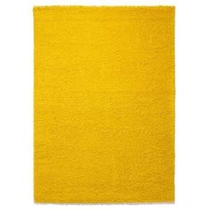 Tapeso Hoogpolig vloerkleed shaggy Trend effen - geel - 80x250 cm