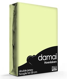 Damai Multiform Double Jersey Hoeslaken Lime-160/180 x 200/220 cm