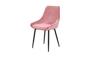 WOONENZO Eetkamerstoel Mirana - velvet - roze