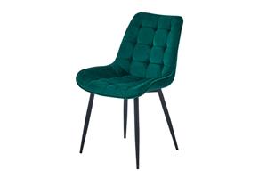 WOONENZO Eetkamerstoel Bloqs - velvet - groen