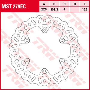 TRW Remschijf, voor de moto, MST279EC