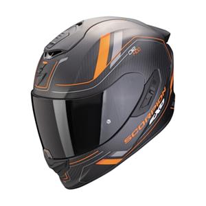 SCORPION EXO-1400 Evo II Air Carbon Mirage Mat, Integraalhelm, Zwart-Oranje
