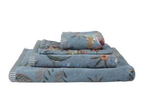 Pip Studio Secret Garden Handdoek Blauw 55x100 cm
