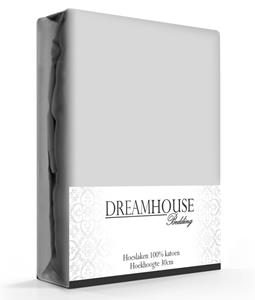 Dreamhouse Hoeslaken Katoen Grijs-180 x 200 cm